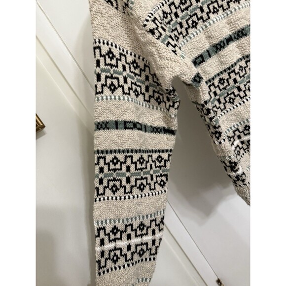 Vintage Jantzen Ivory/Black fair isle Crewneck Sweater Large Excellent! - Picture 8 of 12